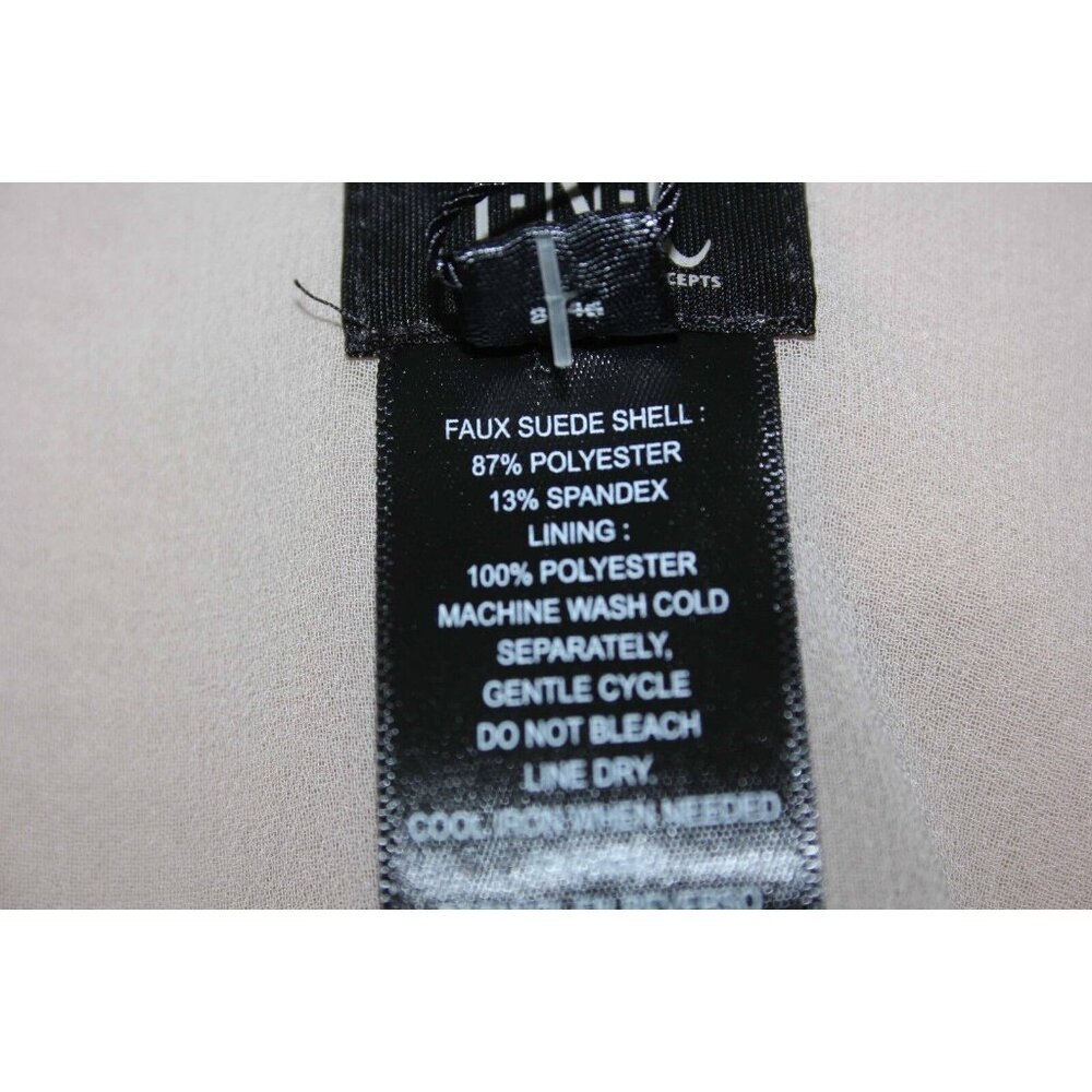 INC $170 Sz M Vakko tan Polyester Blend Vegan Suede Chiffon Tiered Vest - Picture 4 of 8